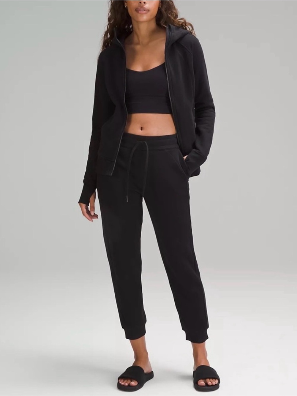 lululemon athletica Black Drawstring Track Joggers